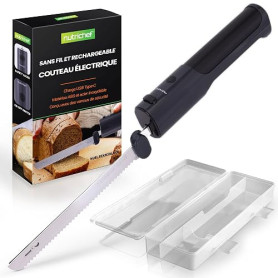 NutriChef Couteau Électrique de Cuisine – Couteau à Découper pour Viande, Volaille, Pain et Fromage, Lames en Acier, Modèle Sans