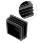 QWORK® 20 PCS 40 x 40 mm Bouchons à lamelles pour Tube carré, Embout de Bouchon en Plastique Noir carré pour Tube de Tuyau, Plas