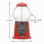 CKB LTD Gumball Distributeur de Chewing-Gum Bonbons gobstoppers en Forme de pièce de Monnaie Style Rétro Tirelire Rouge - Grande