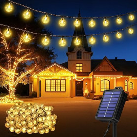 Guirlande Lumineuse Exterieure, 18M 100 LED Guirlande Solaire Exterieur | 8 Modes IP65 Étanche Lumiere Solaire Exterieur,Guirlan