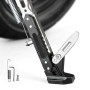 DAHJSD Béquille Moto pour Suzuki V Strom 650 DL 650, Béquille Latérale Réglable en Alliage Aluminium, Support Antidérapant Unive