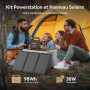 MARBERO Station Électrique Portable 98Wh avec Panneau Solaire Pliable 30W Générateur Solaire 26.400mAh Batterie Externe avec Sor