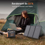MARBERO Station Électrique Portable 98Wh avec Panneau Solaire Pliable 30W Générateur Solaire 26.400mAh Batterie Externe avec Sor
