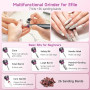 HALMAI Ponceuse pour ongles professionnelle, Lime à ongles portable en gel acrylique, Ponceuse à ongles sans fil rechargeable 40