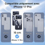 Supdeal Coque Transparente Magnétique pour iPhone 17 Pro, Compatible avec MagSafe, Étui Housse de Protection Antidérapant et Ant