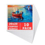 Mokani Mini Toile Peinture (Lot De 10) - 20x20cm, Tableau A Peindre | 3mm Cartons Entoilés, Cadre A Peindre, Canvas Painting Pou