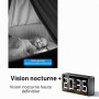 4K Horloge Camera Espion sans Fil WiFi caméra de surveillance - Black | 4K,angle large 170°,Wi-Fi 2,4 et 5G,vision nocturne,déte