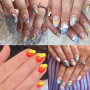 UNA GELLA Capsule Americaine Ongle Amande Court, 216 Pièces 12 Tailles Capsules Ongles Pose Gel Préformées pour Extensions Acryl