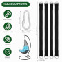 Tenbrachian 4 Set di Sangle Hamac, 50 cm x 25 mm Sangles de Suspension pour Balançoire Arbre, Hamac Sangles Fixation de Balançoi