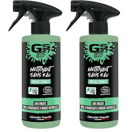 GS27 - Nettoyant Sans Eau Ecocert GS27 Vélo - Sans Rinçage - Compatible Surfaces Sensibles - 500ml (Lot de 2)