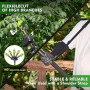 Tronçonneuse et Sécateur Électrique Télescopique, 4-en-1 Ensemble d’Outils de Jardin avec 4 Chaînes 2 Batteries Taille Haies Tel