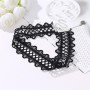Prosy Collier ras du cou en velours noir, gothique, dentelle, réglable, pour femmes et filles, métal