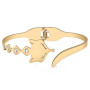 LONYOO Cute Renard Bracelets Bracelet en Acier Inoxydable pour Femme Fille Bijoux Bracelet or 18K Cadeaux Renard