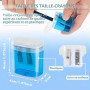 YOFASEN 4 Pièces Taillecrayons avec Récipient - Taillecrayon avec Boîte, Taillecrayon avec Récipient Petit, Taillecrayon pour En