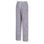 Bromley Chef Pantalon Taille élastique 100% coton alimentaire Restauration de travail, Bleu (Pied de Poule), X-Small