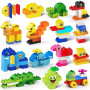 burgkidz Gros Blocs de Construction, 135 pièces Briques de Construction Créatives Classiques avec Boîte de Rangement, Jeux de Co