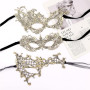 Lusofie Bal Masqué 6 Pièces - Masque De Mascarade Pour Femme Doré Noir - Yeux En Dentelle Pour Mardi Gras, Carnaval, Halloween,
