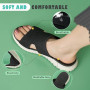 ZDQ Sandales Femme Été Confortable Orthopédique Chaussons Legere Chaussures Plate Claquettes Noir42