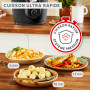 Moulinex - Cookeo Wi-Fi 10-en-1 Multicuiseur + extra crisp - 6 L - Noir | Multicuiseur intelligent connecté avec accessoire air 