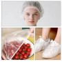 100 Pcs Charlotte Cheveux, 42cm Large Élastique Épais Bonnets de Douche, Jetables Bonnet douche Protection Cheveux plastique pou