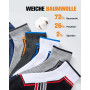 Chaussettes running homme, Chaussettes Sport Respirant,Chaussettes Basses Courte,Semelle en Tissu Éponge Coton, 6/10 Paires