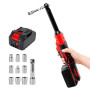 luolety Clé à cliquet sans fil étendue de 3/8", cliquet électrique de 80 N.m, 320 tr/min, tête étendue de 16 cm, jeu de clés à c