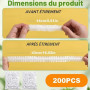 200 Pièces Film Alimentaire Reutilisable – de Film Alimentaire Jetable Transparent pour Conservation des Aliments, Facile à Util