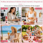 Blender Portable, 500 ml Blender Smoothie avec Affichage Numérique, Rechargeable Mini Blender Portable Batterie de 1500 mAh, 16