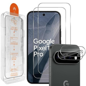 Xunzii Verre Trempé pour Google Pixel 11 Pro 5G Protection Ecran | [Auto-Alignement Outil d'Installatio] 2 Pièces Protection écr