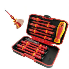 13 Pièces Kit Tournevis Electricien:Tournevis Dynamométrique 1000 V Isolé pour Électricien, Outil de Réglage de Couple pour Répa