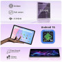 VELVDIVA Android 16 Tablette 11 Pouces Octa-Core 2.0GHz, 36Go RAM + 512Go ROM (2TB TF), 4G LTE/5G WiFi, Gemini AI, Widevine L1,