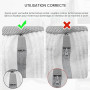 Lot de 2 Sac Lavage Chaussures Machine à Laver Réutilisable, Blanc | Portable 360° Sac de Lavage pour Chaussures avec Fermeture