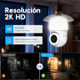 CiKiKWXO Ampoule Camera Surveillance WiFi Exterieure sans Fil 2K | 2.4/5 GHz Caméras de Surveillance WiFi, Vision Nocturne Coule