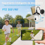 CiKiKWXO Ampoule Camera Surveillance WiFi Exterieure sans Fil 2K | 2.4/5 GHz Caméras de Surveillance WiFi, Vision Nocturne Coule
