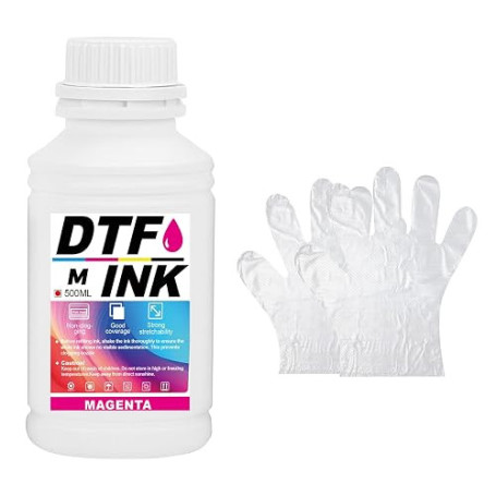 Creatorally DTF Encre de transfert thermique pour impression textile, encre blanche et de couleur très couvrante, séchage rapide