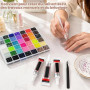 32000 Strass à Coller 3 mm Bedazzling Kit 42 Couleurs Strass en Résine | avec Colle Stylo et Pince Strass Ongle Nail Art, pour V