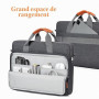 bagasin Sacoche Ordinateur Portable 15.6 17.3 14 13.3 Pouces Mallette Sac pc Tablette Ordinateur Sac à Bandoulière, Tissu Imperm