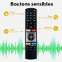 VINABTY Télécommande de Remplacement Compatible avec Telefunken HAIER TV | LDF40V280S LDU50H350S LDU65H350S LDU50V300S LDU49H350