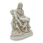 Statue Pieta Jésus-Christ et Mère Marie Gris Patine 22,9 cm