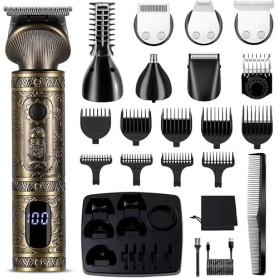 Surker Tondeuse Barbe Homme Tondeuse Cheveux Professionnelle Avec Lame en T de Coupe de Cheveux Chauve 0 mm Rasoir électrique To