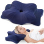 DONAMA Oreiller Ergonomique Cervical pour Les Dormeurs sur Le Côté, Le Dos Et Le Ventre, Oreiller Memoire Forme pour Le Cou et L