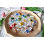 Yeskyltd Lot de 20 bonbons en verre de Murano faits à la main - Style vintage - Pour maison, fête, mariage, sapin de Noël, festi