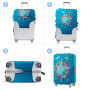 CRYSLOVE Housse de Valise Élastique 20-34 Pouces–Protection de Bagage Lavable et Réutilisable,Couverture de Valise Universelle p