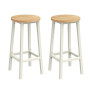 VASAGLE Tabourets de Bar, Lot de 2, Cadre Métallique, Hauteur 65 cm | Chaises, Siège Haut, Repose-pieds, pour Cuisine, Salon, Sa
