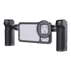 PGYTECH ProShot Kit Cage Vidéo pour Smartphone, Stabilisateur Professionnel pour Vlog en Aluminium avec Double Poignée à Libérat