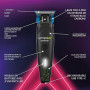 Gamma+ HITTER UP Tondeuse Professionnelle de Précision pour Contours et Barbe | Tondeuse Cheveux et Barbe | Moteur Puissant 7 00