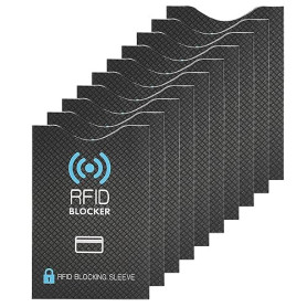 Lrocotanc Lot de 10 Étuis RFID-NFC – Porte-Cartes sûr et Pratique pour Cartes bancaires et d’identité – Protection Efficace Cont