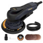 MAXXT Ponceuse excentrique 150 mm sans balais avec raccord tri-noyaux, course excentrique 5,0 mm, frein automatique (2 s), 6 vit