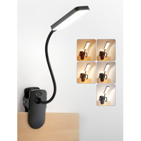 Lampe de Lecture,9 Niveaux de Luminosité+5 Couleur Lampe de Bureau Sans Fil | 4000mAh Lampe LED Rechargeable, 450 Lumens Lampe P
