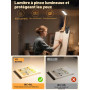 Lampe de Lecture,9 Niveaux de Luminosité+5 Couleur Lampe de Bureau Sans Fil | 4000mAh Lampe LED Rechargeable, 450 Lumens Lampe P